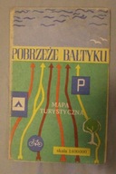 MAPA - POBRZEŻE BAŁTYKU - MAPA TURYSTYCZNA skala 1 : 400000 - RZADSZA MAPA