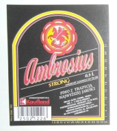 STARA ETYKIETA PIWO AMBROSIUS STRONG BROWAR NAMYSŁÓW