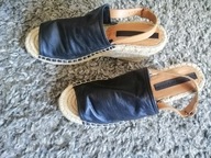 M&S sandały koturny skóra Roz38 j nowe