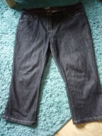 Crop jeansy spodnie rybaczki roz 46 jak nowe