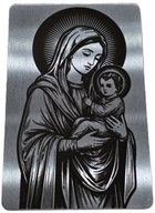 Obrazek Matka Boska do portfela stal modlitwa Zdrowaś Maryjo prezent