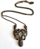 Vintage naszyjnik sygnowany M&S Marks and Spencer gotycki kryształy