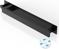 SAMOPRZYLEPNY CZARNY METALOWY UCHWYT ŁAZIENKOWY NA RĘCZNIK SUSZARKA HACZYK