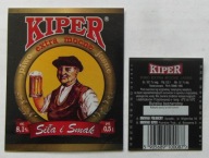 ETYKIETA PIWO KIPER EXTRA MOCNE BROWAR SULIMAR PIOTRKÓW TRYBUNALSKI +KONTRA