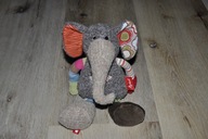 pluszak maskotka słoń słonik Sigikid Patchwork Sweety szaro beżowy 28 cm