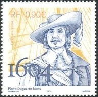 Francja 2004 Znaczek 3822 ** Ameryka kolonizacja Kanada wspólne wydanie