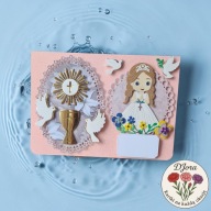 Kartka okolicznościowa Komunia dziewczynka nr 1 DJora