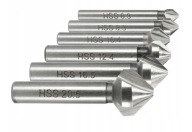 ZESTAW POGŁĘBIACZY STOŻKOWYCH KNT sprawdzone HSS, 90°, 6szt., 6,3 - 20,5mm