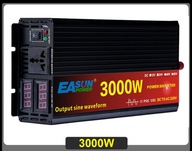 PRZETWORNICA PRĄDU NAPIĘCIA CZYSTY SINUS!! 12V 230V 3000W Z POLSKI