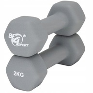 ZESTAW HANTLI NEOPRENOWYCH ŻELIWNYCH 2X2KG CIĘŻARKI DO ĆWICZEŃ FITNESS