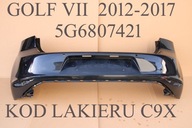 Zderzak tylny Volkswagen Golf VII 7 5G 5G6807421 4xPDC tył kod lakieru C9X