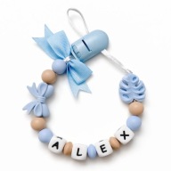 Zawieszka Do Smoczka z Imieniem Silikonowa Personalizowana Narodziny