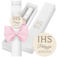 ŚWIECA KOMUNIJNA DO KOMUNII IMIENNA PERSONALIZOWANA PAMIĄTKA DODATKI