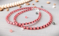 MINIMAL Naszyjnik morskie mat szkło koralowy Silver-Lined Amethyst CHOKER
