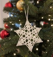 Gwiazdki na choinkę - szydełko - 28 sztuk