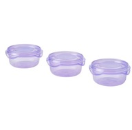 IKEA PRUTA mini pojemniki do żywności 3szt komplet 70ml LILIOWE