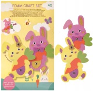 OZDOBA WIELKANOCNA ZESTAW KREATYWNY PIANKOWA FIGURKA NA WIELKANOC ZAJĄCZKI