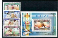 A34114)Boze Narodzenie: Belize 724 - 727** + Bl 62**