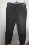 spodnie dżins strecz up2fashion 44 34 32 czarne szare cekiny proste