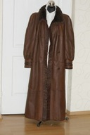 Kożuch owczy długi Piękne zdobienia Bardzo ciepły