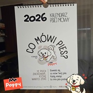 KALENDARZ 2025 CO MÓWI PIES? A4 PAPIEROWY ŚCIENNY MR POPPY