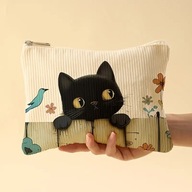 KOSMETYCZKA SASZETKA SZMINKI DROBNE KOSMETYKI ALA PIÓRNIK uroczy kot anime