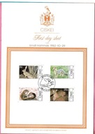 Afryka Pd Ciskei 1982 FOLD FDC zając lis wiewiórka