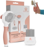 SZCZOTKA DO SIERŚCI DLA PSA KOTA KRÓLIKA samoczyszcząca z przyciskiem