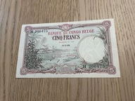 Kongo Belgijskie - 5 franków - 1929 - bardzo rzadki