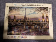 WOŚP - Obraz do oprawy - PARYŻ - wykonany haftem diamentowym