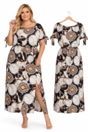 DŁUGA SUKIENKA OKAZJONALNA SILKA PLUS SIZE roz. 54