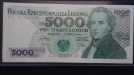 5000 zł 1982 ,seria CE 0300148,stan UNC