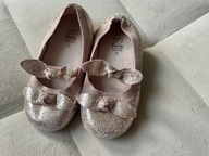 Złote baletki baleriny zara 21 13 cm buciki lato