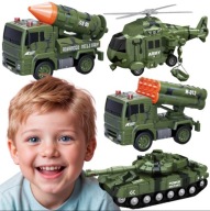 Zestaw Wojskowy 4el Czołg Wyrzutnia Rakiet Helikopter Woopie