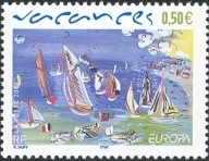 Francja 2004 Znaczek 3812 ** Europa CEPT wakacje sport żeglarstwo