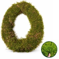 Jajko z mchu naturalny wieniec dekoracyjny 30cm podkład stroik