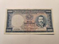 Mozambik - 1000 escudos - 1953 - bardzo rzadki