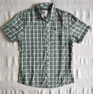 Koszula letnia w turkusową kratkę QS by Oliver 38 z krótkim rękawem (688)