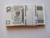10 zł 2025 rok seria CP paczka 100 banknotów UNC