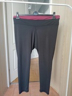sport 42 spodnie materiał leggins rurki strecz wysoki stan rurki czarne 7/8