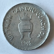 moneta Wietnam 5 hao 1946