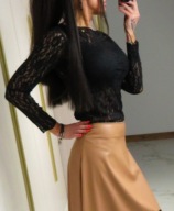 ROBERTA BIAGI koronkowa bluzka NERO r.UNI