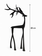 FIGURKA RENIFER JELEŃ JELONEK DUŻA CZARNA 48cm PREZENT NA ŚWIĘTA NOWOCZESNA