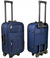 Średnia granatowa walizka materiałowa Sunbag 801(M+)