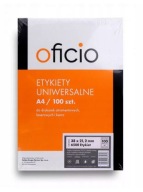ETYKIETY UNIWERSALNE 38 x 21,2 mm A4 BIAŁY 100 ark. OFICIO