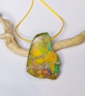 Wisior, naszyjnik z naturalnym, surowym jaspisem cesarskim