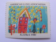 USA Walka z gruźlicą - zalepka Boże Narodzenie 80'