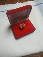 Sygnet złoty elegancki i masywny, rubinowy pr.583 rozm. 20mm