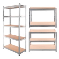 REGAŁ METALOWY MAGAZYNOWY WCISKANY NOWY 2w1 5 PÓŁEK 180x90x40 cm 875KG