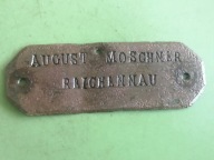 STARA TABLICZKA NA DRZWI REICHENAU ( BOGATYNIA )